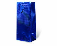 Blue Foil Wine Bottle Gift Bag-17777
