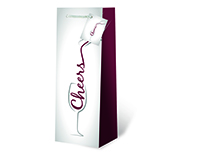 Silver Pour Some Cheer Wine Bottle Gift Bag-17782