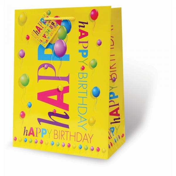 Happy Birthday Gift Bag with Card, Large
