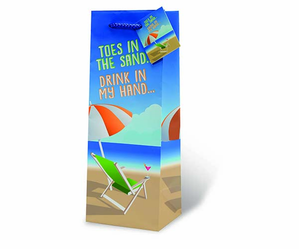 Toes in the Sand Wine Bottle Gift Bag