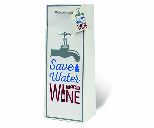 Save Water, Drink Wine Wine Bottle Gift Bag