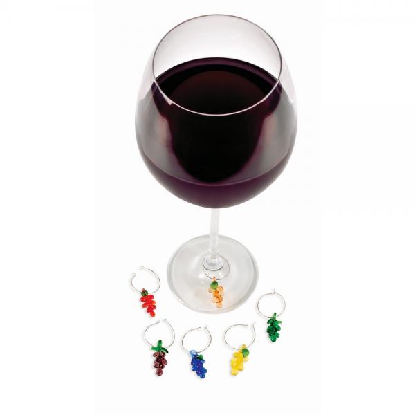 Grapes Wine Charms Set of 6