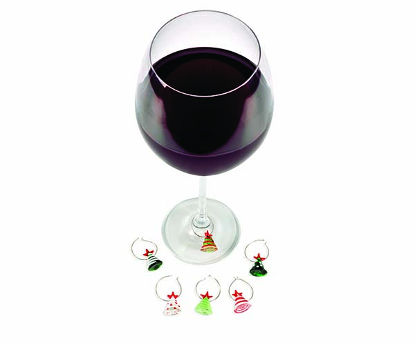 Christmas Trees Wine Charms Set of 6
