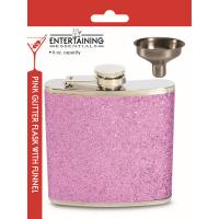 6 oz Pink Glitter Flask-26650