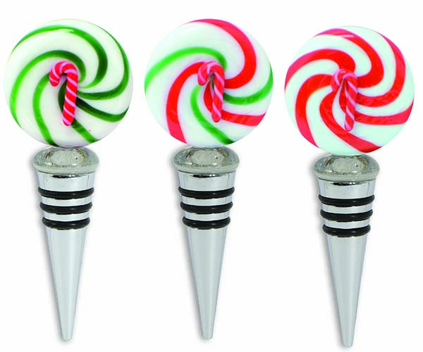  Glass Christmas Candy Bottle Stoppers