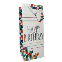 Printed Paper Liquor Bag - Happy Birthday Masculine-27082