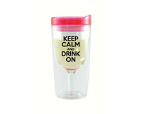 Keep Calm & Drink On Vingo Wine Tumbler-AC1000-D3