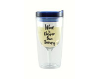 Wine is Cheaper Than Therapy Wine Tumbler-AC1000-W2