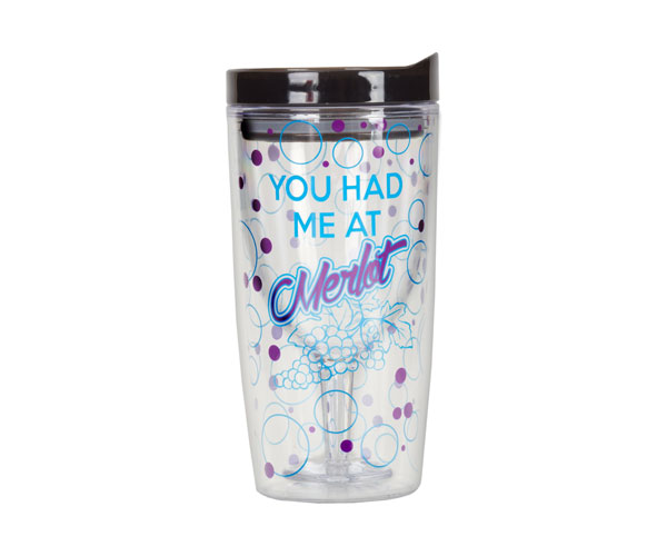You Had Me At Merlot Insulated Wine Tumbler 10 oz