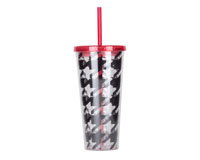 Thirzt 2 Go Tumbler with Lid & Straw - Houndstooth-AC3009