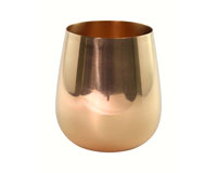 Copper Stemless Wine Glass - 12 oz Smooth-AC6012