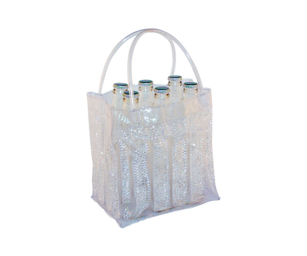 The Cool Sack Beaded Freezer Tote 6 Pack Clear
