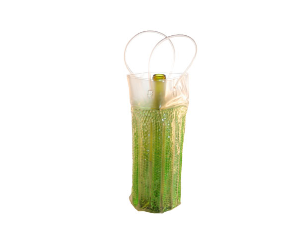 Cool Sack Round Beaded Wine Tote Green - Freezer Wine Bag