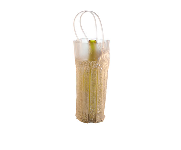 Cool Sack Round Beaded Wine Tote Clear - Freezer Wine Bag