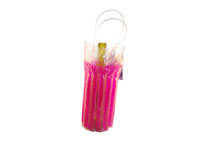 Cool Sack Round Beaded Wine Tote Pink - Freezer Wine Bag-CS9006