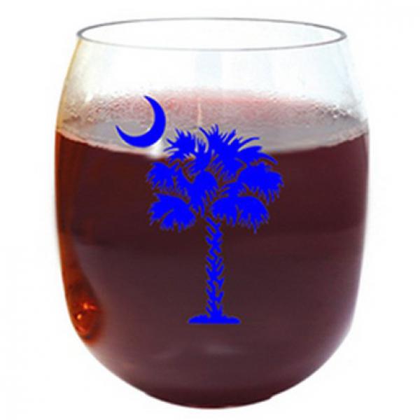 Blue Palmetto Tree Ever Drinkware Wine Tumbler