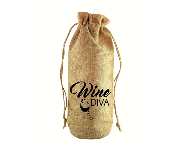 Wine Diva Jute Wine Bottle Sack