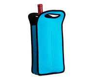 Neoprene Wine Tote Double Bottle - Turquoise-NP214
