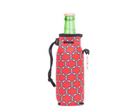 Neoprene Bottle Cooler with Carabiner - Red & Black-NP809