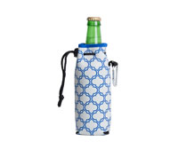 Neoprene Bottle Cooler with Carabiner - Gray & Blue-NP810