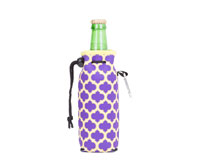 Neoprene Water Bottle Cooler - Purple & Yellow-NP811