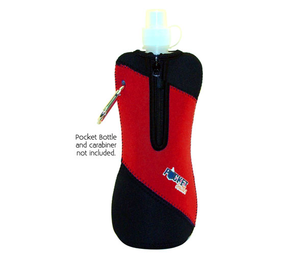Neoprene Jacket For Pocket Bottles Red/Black