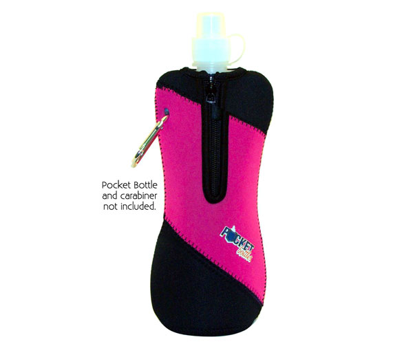 Neoprene Jacket For Pocket Bottles Pink/Black
